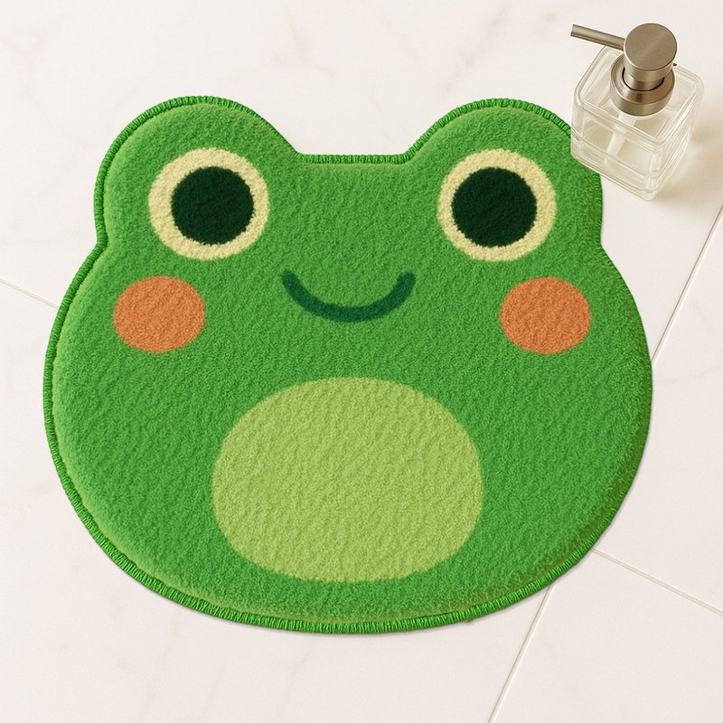 可愛的青蛙浴室地墊植物居家裝飾禮物 - 地垫/地毯 - 聚酯纤维 绿色