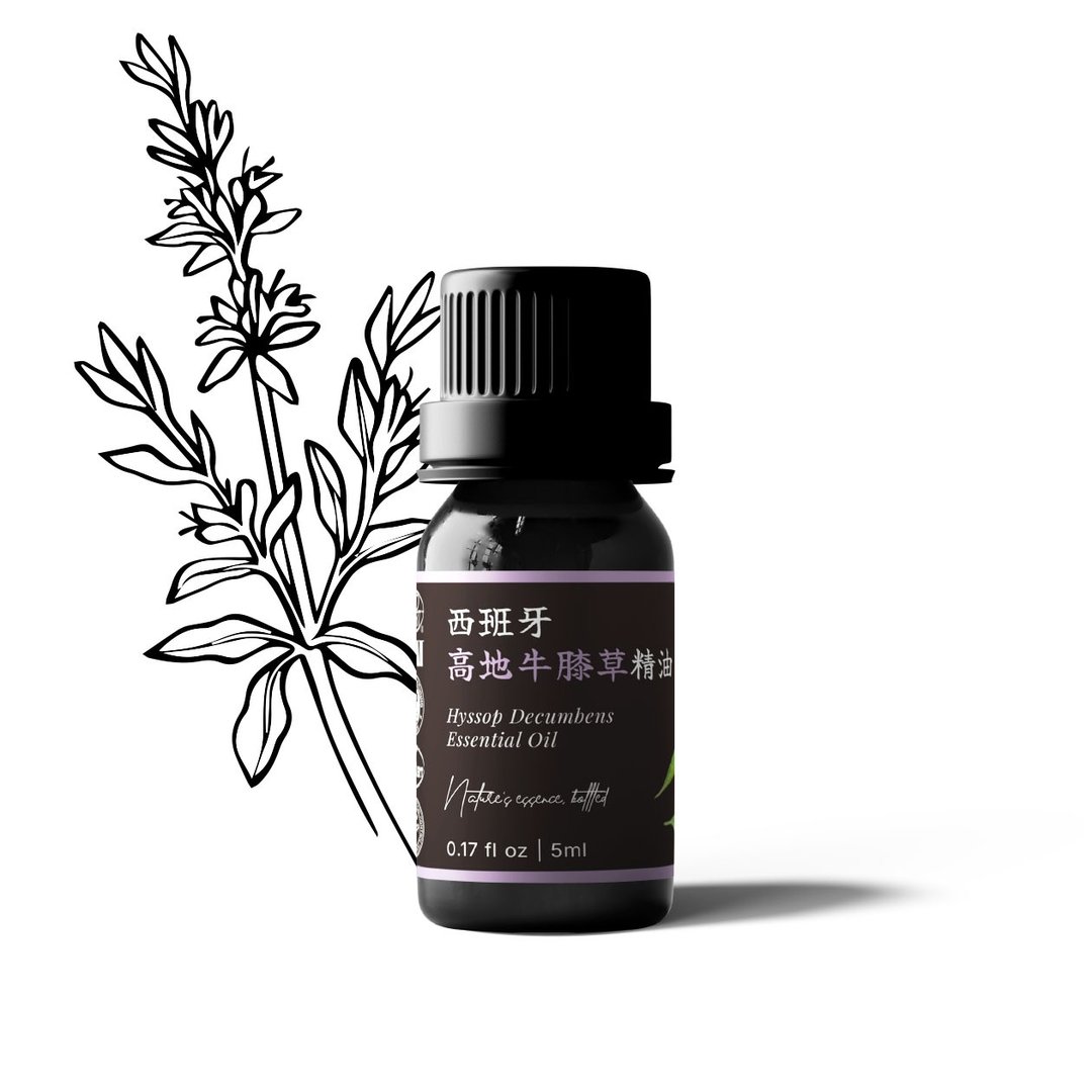 【卡佛香】西班牙高地牛膝草精油 - 香薰/精油/线香 - 玻璃 黑色