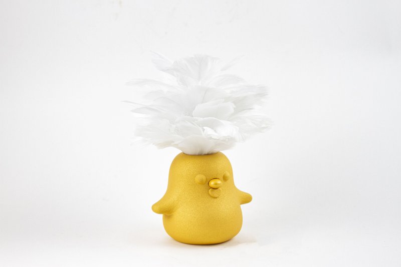 花财鸡 / 财源广进、乔迁之喜、新居落成、开张大吉、生日礼物 - 玩偶/公仔 - 树脂 金色