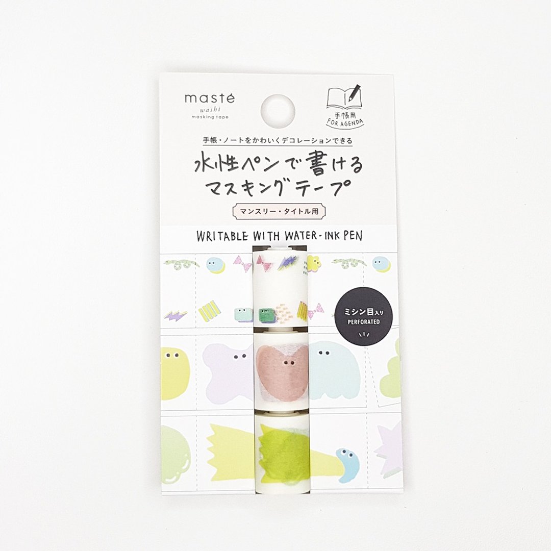 maste 写写手帐纸胶带 / 月份标题 / POP (MST-FA22-C) - 纸胶带 - 纸 多色