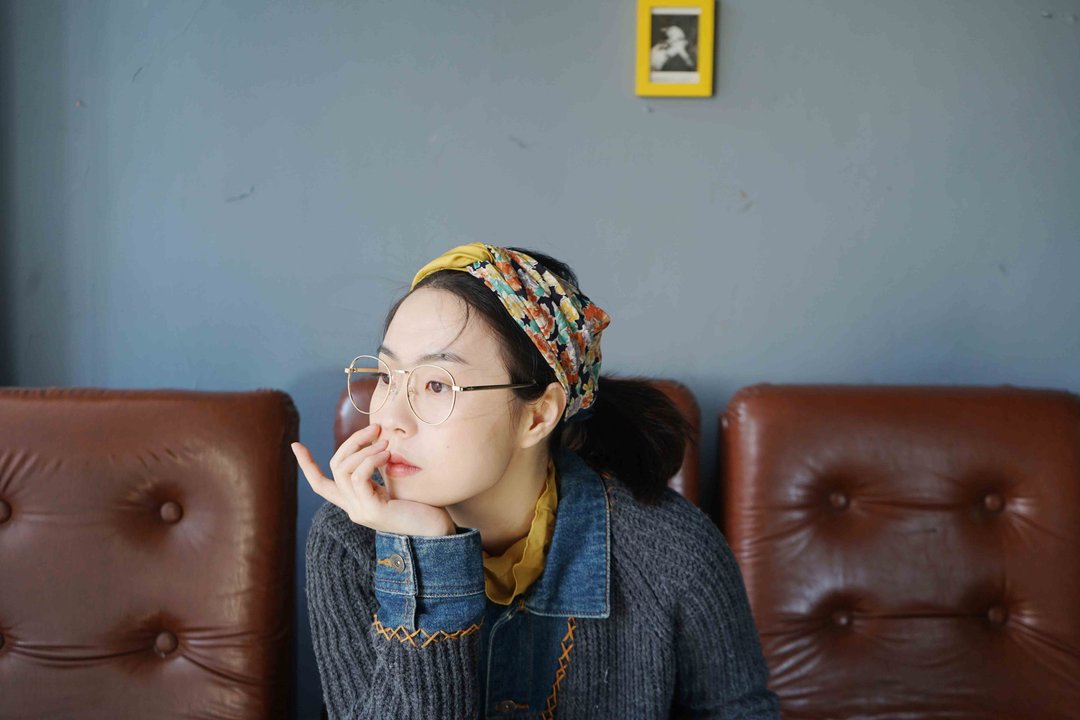 日式配布两用双头交叉打结发带小情歌-芥黄X碎花 - 发饰 - 棉 黄色