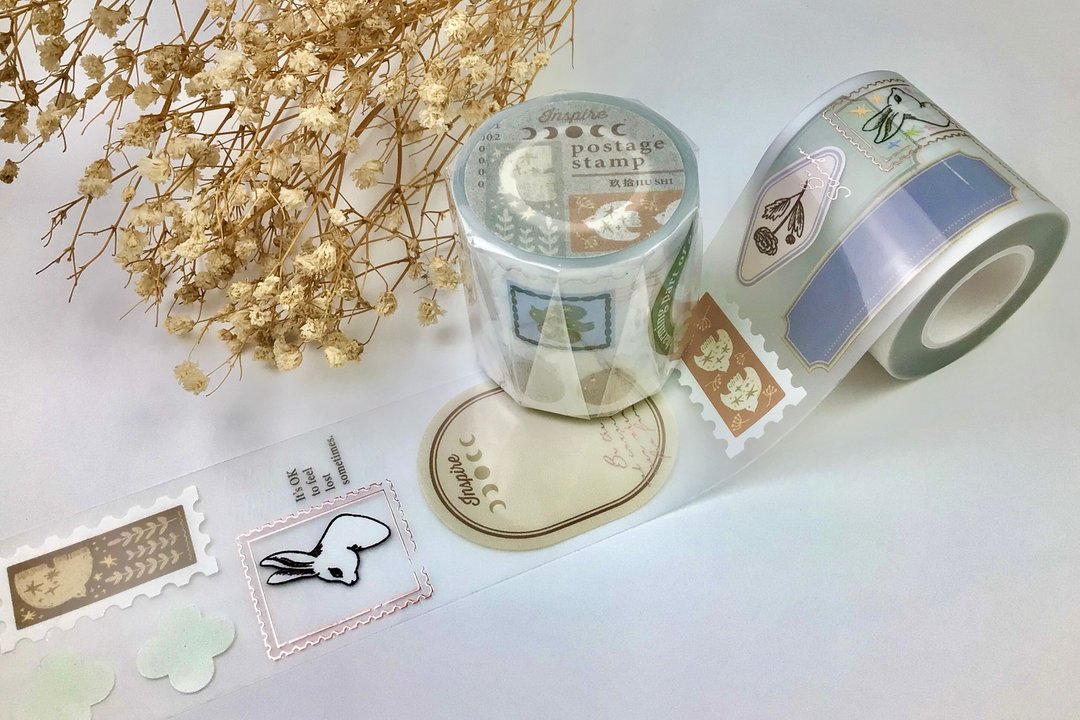 【Inspiration Postage Stamp】雾面PET by 玖拾 - 纸胶带 - 塑料 橘色