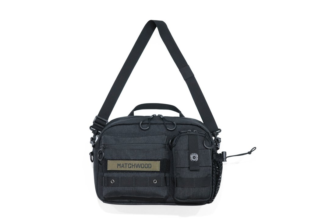 防水 Chaser Shoulder Bag 多功能 高收纳 随身包 小包 侧背 - 侧背包/斜挎包 - 防水材质 黑色