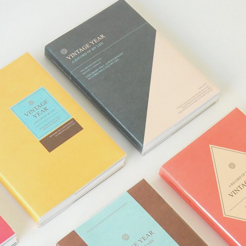 Seeso-复古色块万年历周志-海军蓝,SSO31596 - 笔记本/手帐 - 纸 蓝色