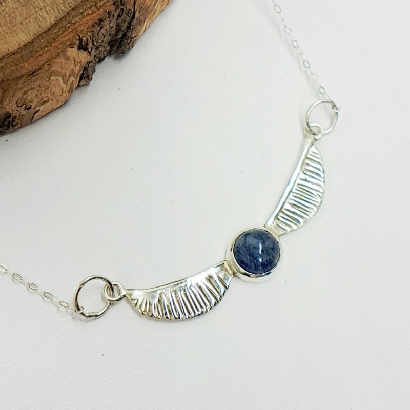 时晴金工  | 随时接住你的金探子 - 青金石纯银项链 | - 项链 - 纯银 银色