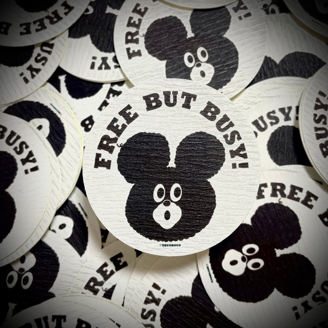 FREE BUT BUSY！限量百张系列第四弹 绉纹纸系列 - 贴纸 - 纸 金色