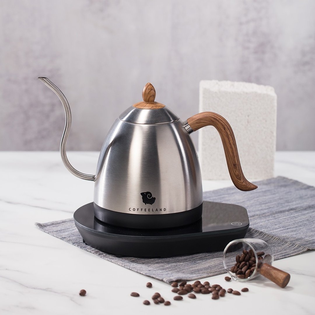 COFFEELAND | 小羊细长口温控壶600ml - 咖啡壶/周边 - 其他材质 银色