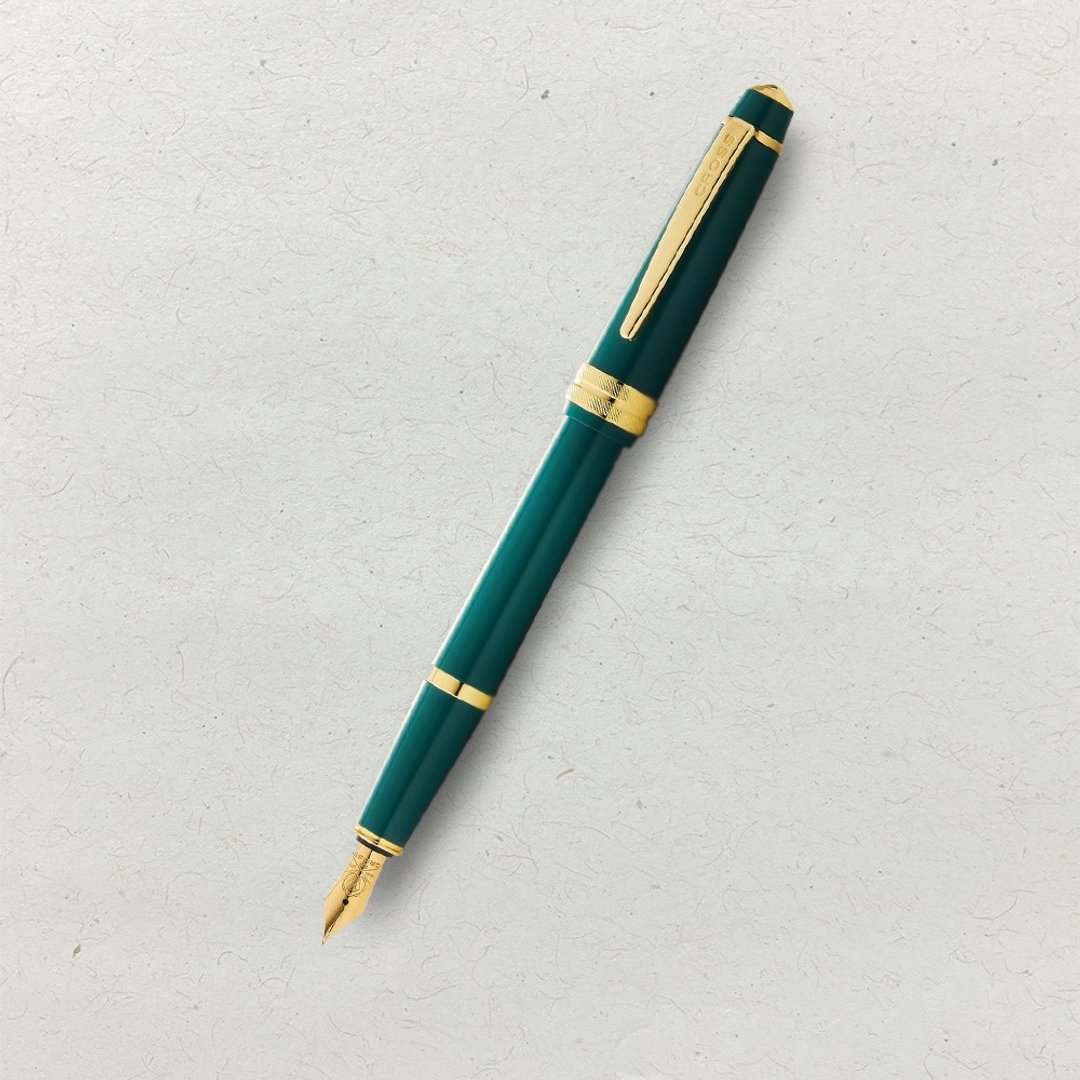 【CROSS】贝礼轻盈系列亮绿金夹钢笔(EF号)笔尖(原厂正货) - 钢笔 - 其他金属 绿色