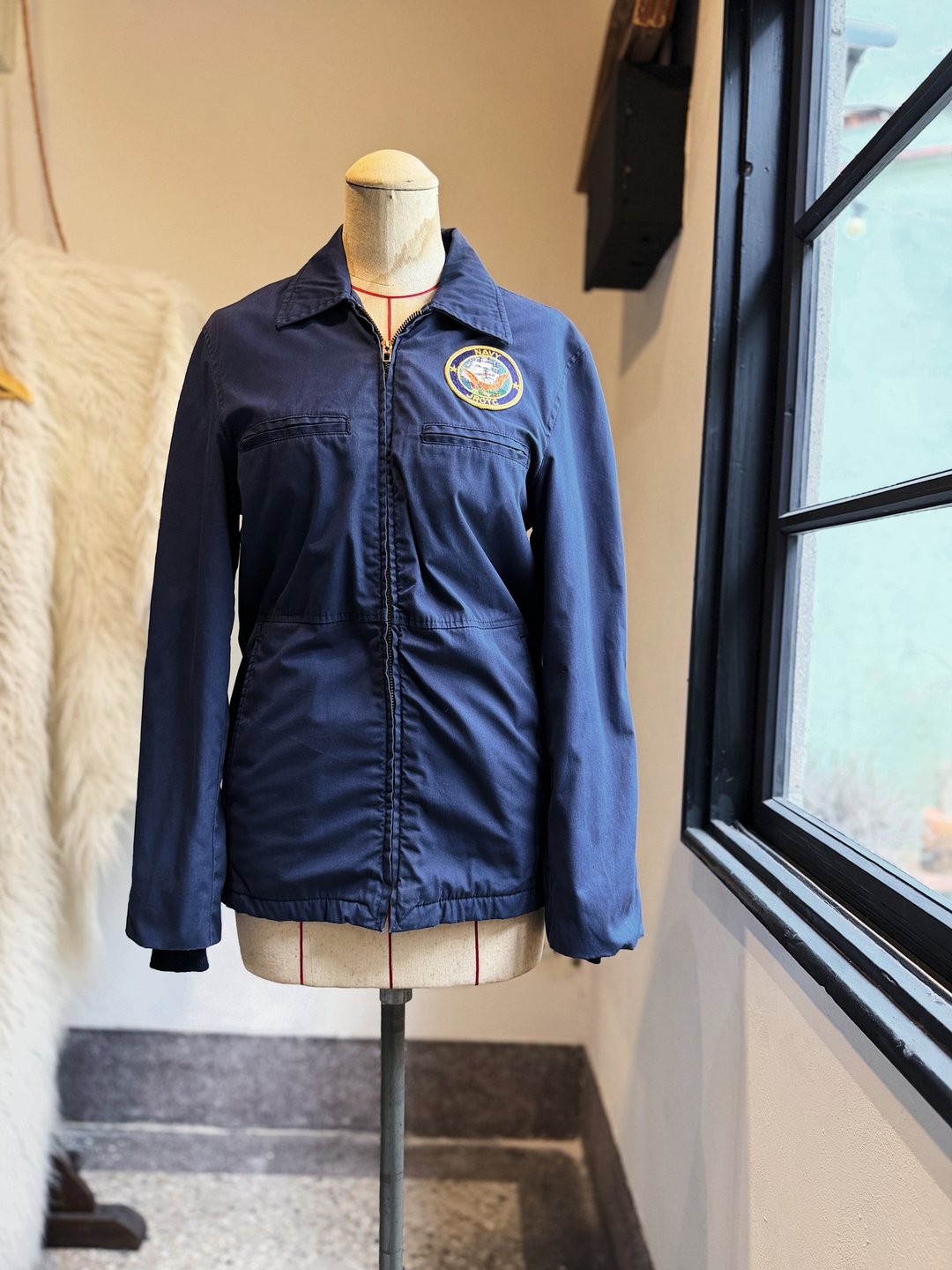 80s US NAVY utility jacket 美国海军多功能中磅夹克军外套军装 - 女装休闲/机能外套 - 棉．麻 蓝色