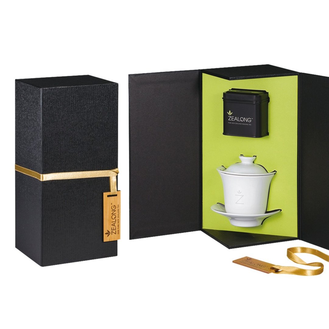 【御玺醇韵礼盒 玺龙】有机乌龙茶 60g+ 经典净白四件组 - 茶 - 其他材质 黑色