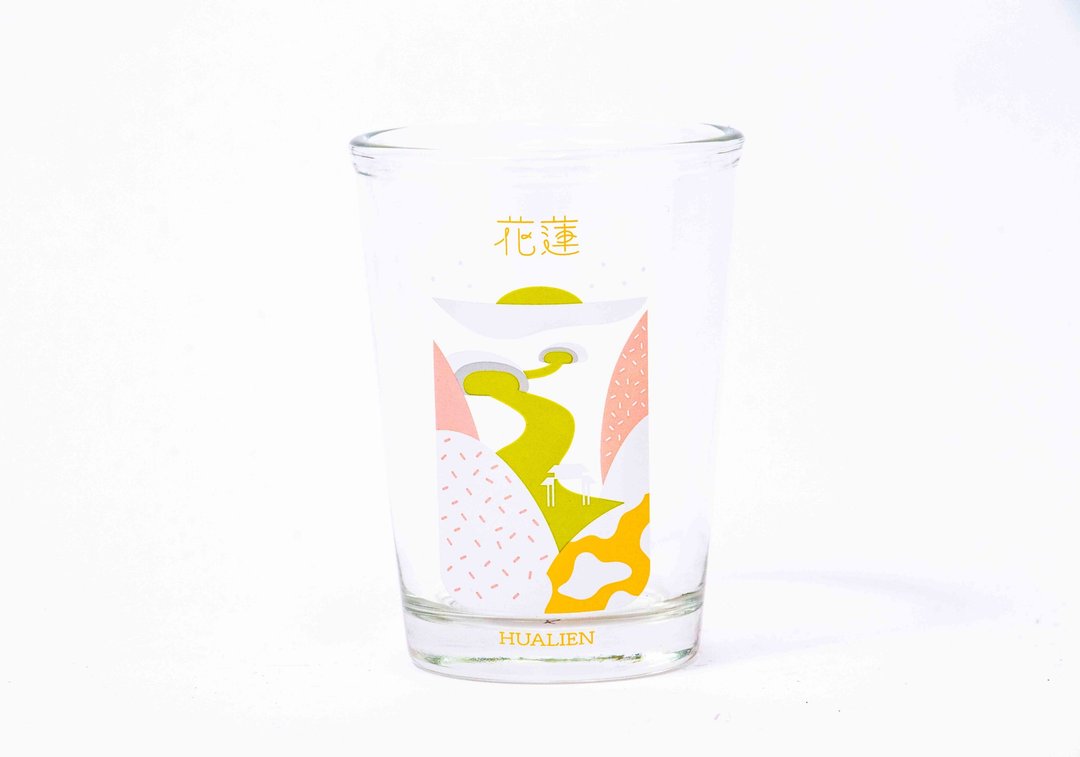 台湾城市纪念啤酒杯/玻璃杯(花莲) 台湾纪念品/礼物 - 玻璃杯 - 玻璃 多色