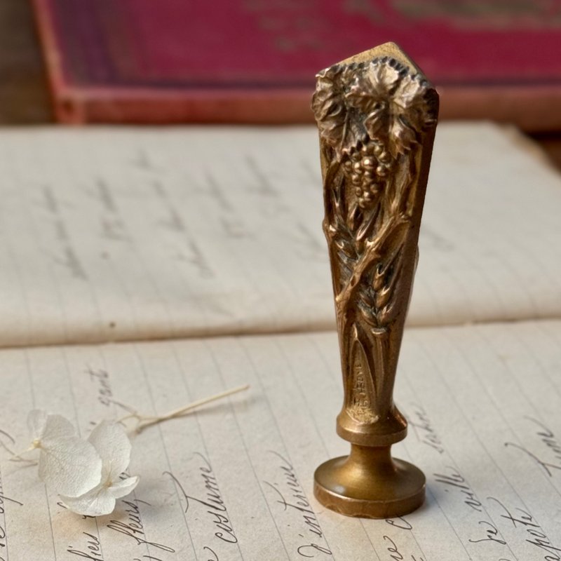 50531-绝美的法国新艺术风格青铜封蜡章 艺术工匠落款 - 印章/印台 - 其他材质 