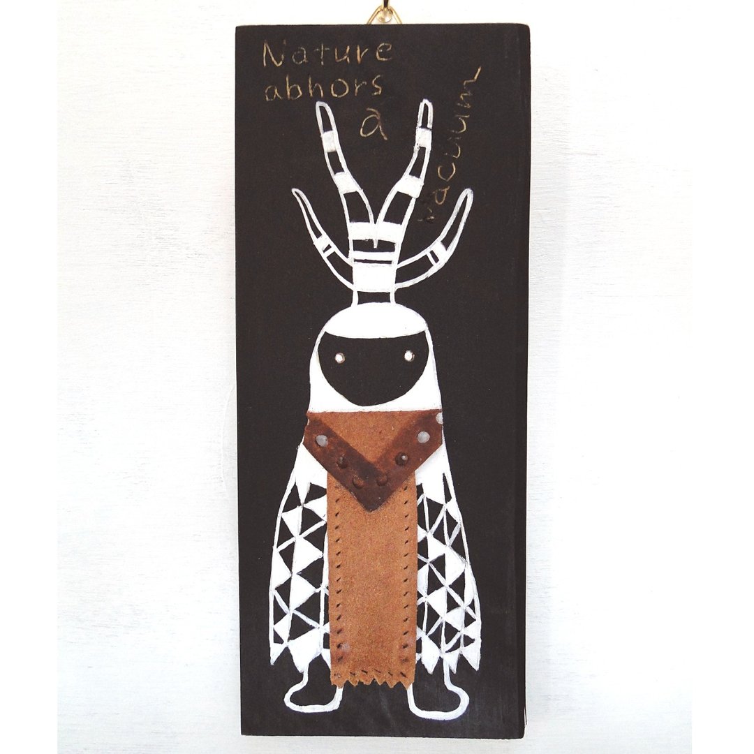 Leather Armor Warrior Wood Burning Art NO1 - 墙贴/壁贴 - 木头 黑色