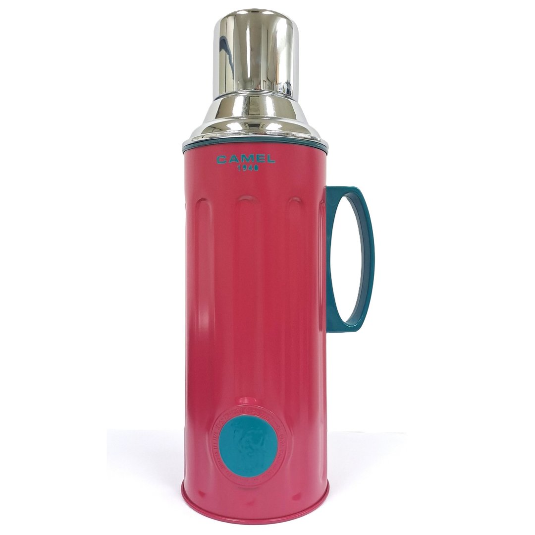 骆驼牌 1.1L 玻璃胆真空保温壶糖果色壶身 石榴红 312PM - 保温瓶/保温杯 - 其他材质 红色