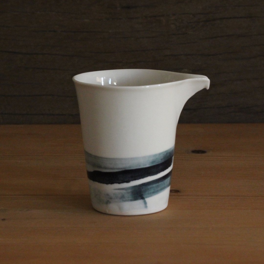 手绘横纹匀杯_I - 茶具/茶杯 - 瓷 白色