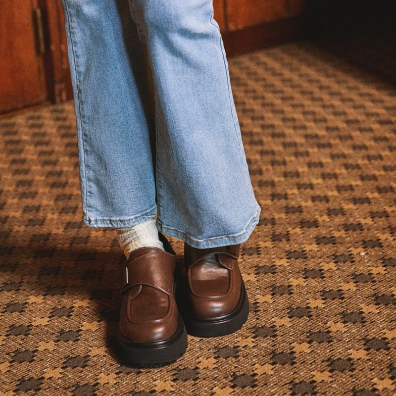 預購 SPUR Monk Strape Flatform Loafer-厚底樂福鞋 UA9029 DBR - 其他女款皮鞋 - 其他材质 