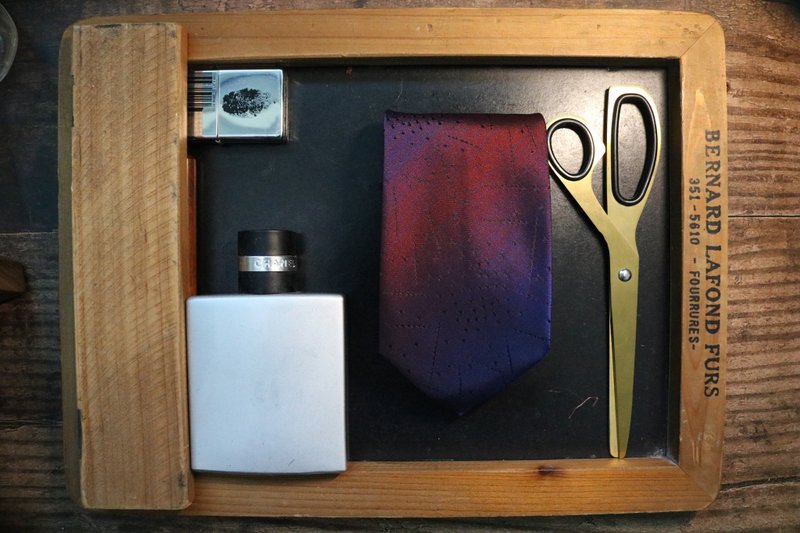 渐变色星座暗纹领带型男风百搭necktie - 领带/领带夹 - 丝．绢 多色