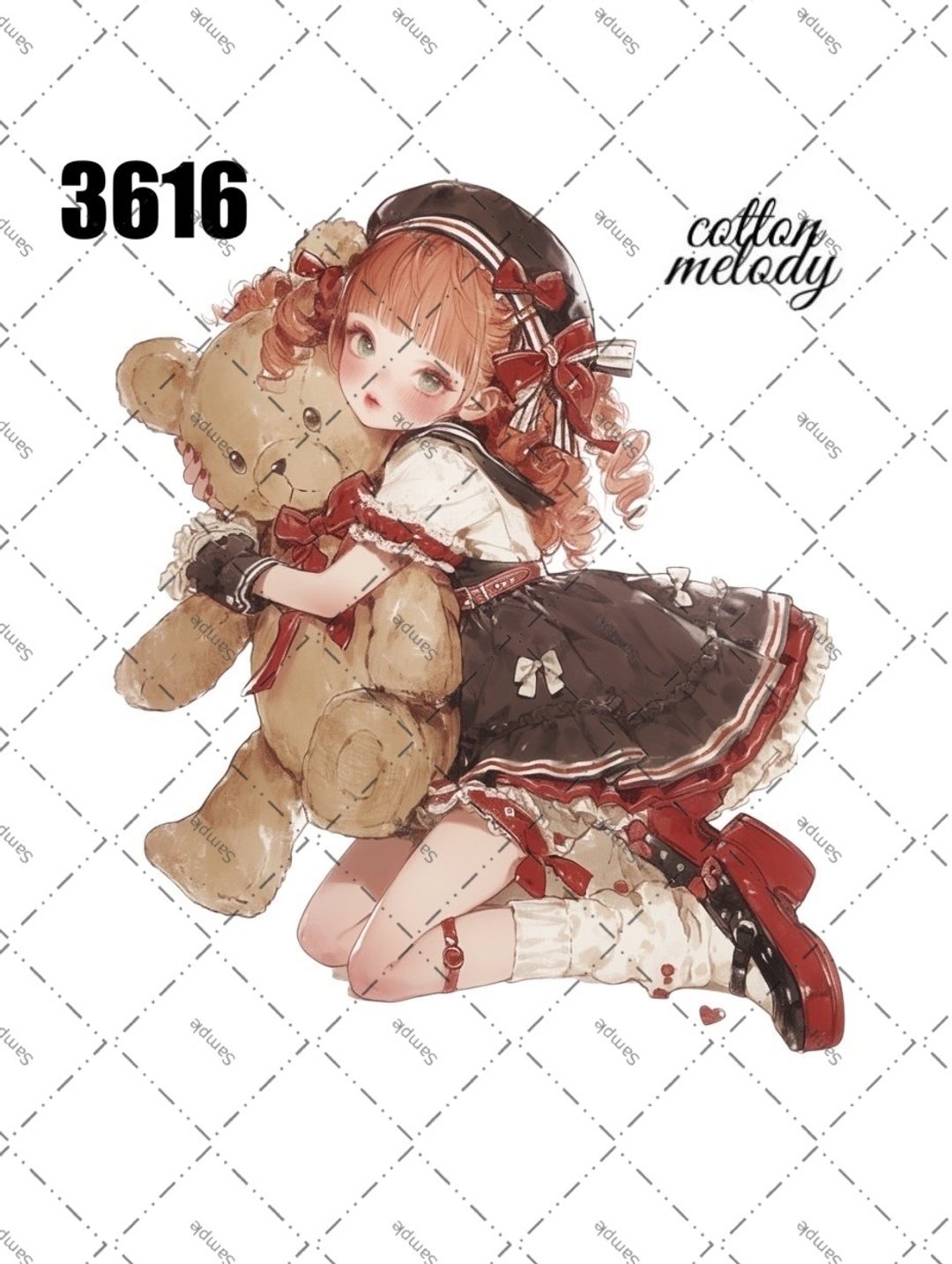 original sticker no.3616 人物贴纸 原创贴纸 原创人物贴纸 装饰贴纸 cotton melody - 贴纸 - 纸 