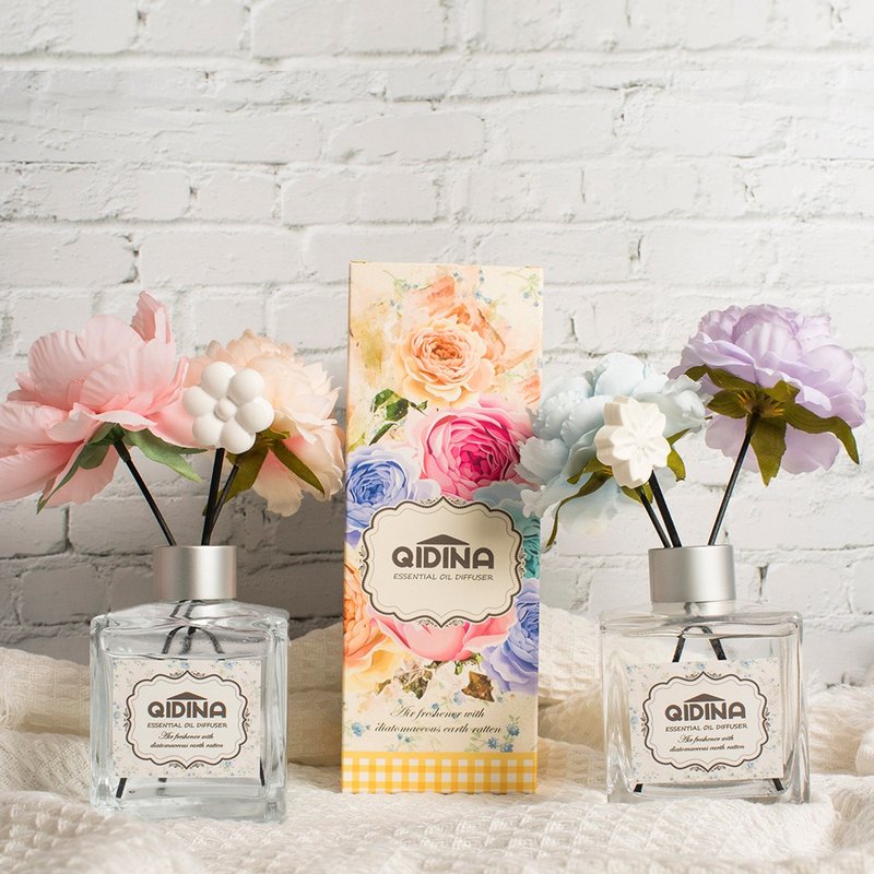【任两入】QIDINA 花香盛开圭藻土室内香氛扩香瓶 200ml - 香薰/精油/线香 - 其他材质 多色