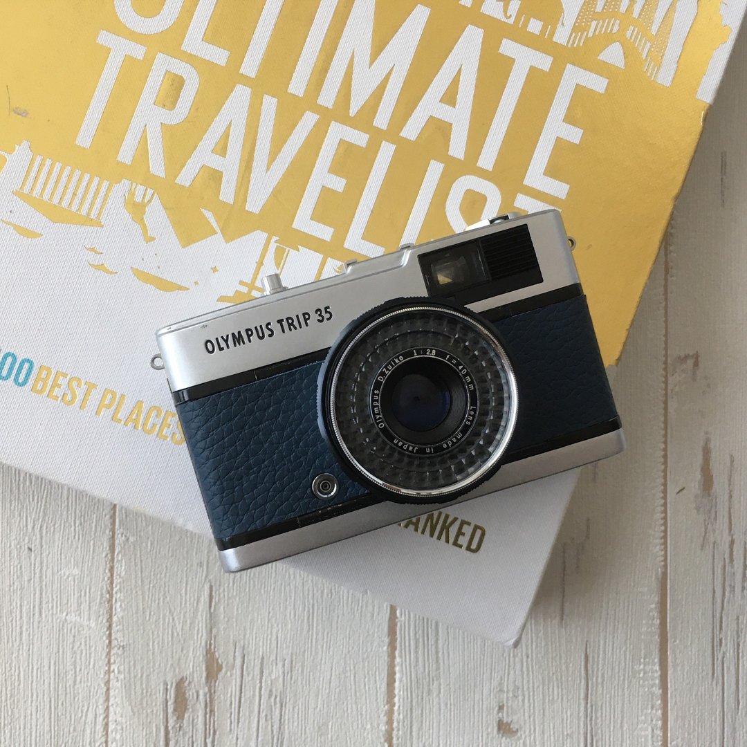 Olympus TRIP35 底片相机 东方蓝真皮 附 3 个月保固 - 相机 - 其他金属 