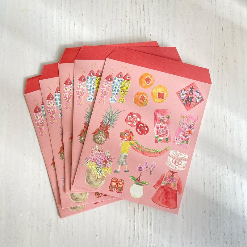 红包 小信封袋/红包 5入 - 红包/春联 - 纸 红色