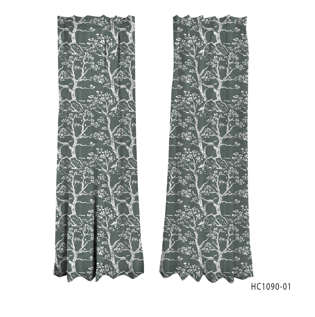 品牌设计印花窗帘 Plum tree snow scene 梅树雪景 - 门帘/门牌 - 聚酯纤维 