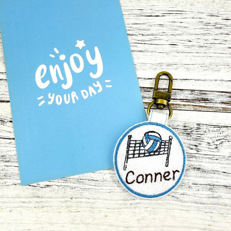 M76-刺绣球队姓名吊牌 排球 背包挂牌 - 吊饰 - 棉．麻 