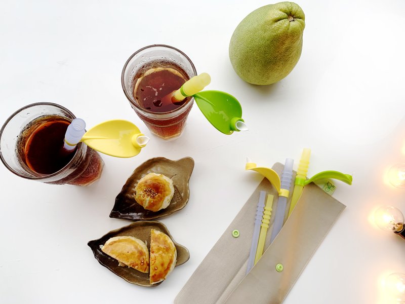 -中秋配色- 硅胶吸管界救星 - POKING - 硅晶小豆芽吸管 - - 环保吸管 - 硅胶 