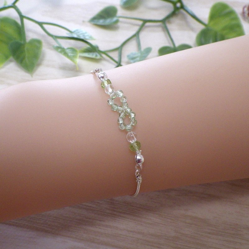 无限符号编织手链 - 手链/手环 - 半宝石 绿色