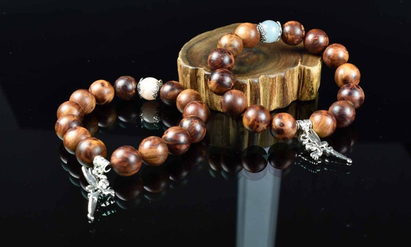 CYPRESS 收藏等级肖楠瘤花手串 梦想成真 - 手链/手环 - 木头 