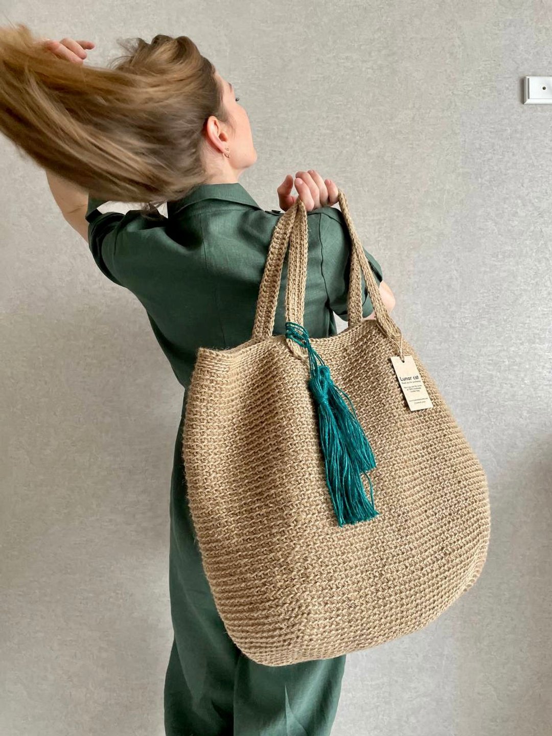 PDF PATTERN Crochet Jute MEGABAG, Megabag Jute Bag Pattern - 手工艺教程/工具书 - 其他材质 