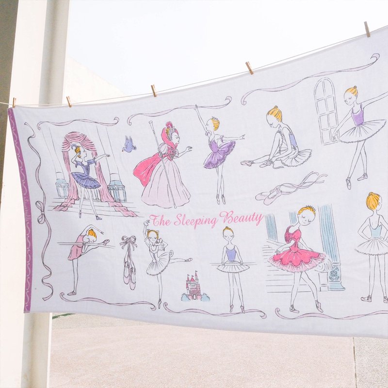 伊之珂芭蕾 | 睡美人 纱布大浴巾 - 毛巾浴巾 - 棉．麻 白色