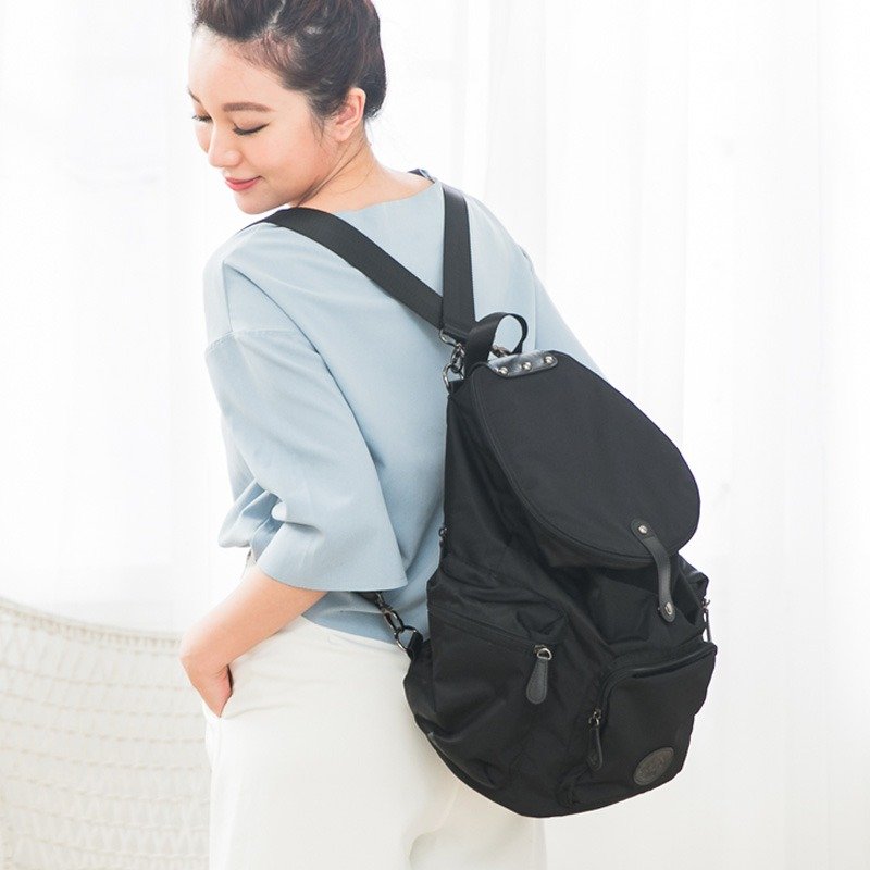 【后爱包Plus】- 蜜枣黑 妈妈包/后背包/满月礼首选 - 妈妈包 - 防水材质 黑色
