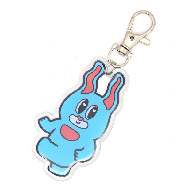 Power Bunny (Paul) 钥匙圈 - 钥匙链/钥匙包 - 塑料 蓝色