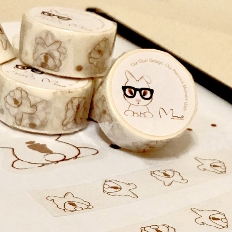 肶肶兔—生活日常 纸胶带 | 屁屁大滚动 - 纸胶带 - 纸 