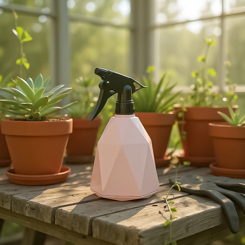 北欧家居园艺优雅粉植栽喷雾瓶600ml (赠送园艺工具3件组) - 摆饰 - 塑料 绿色