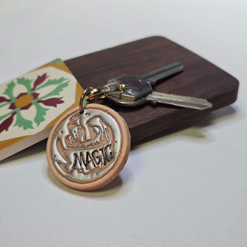 哈利波特手绘真皮吊饰 钥匙扣 R65 - 吊饰 - 真皮 银色