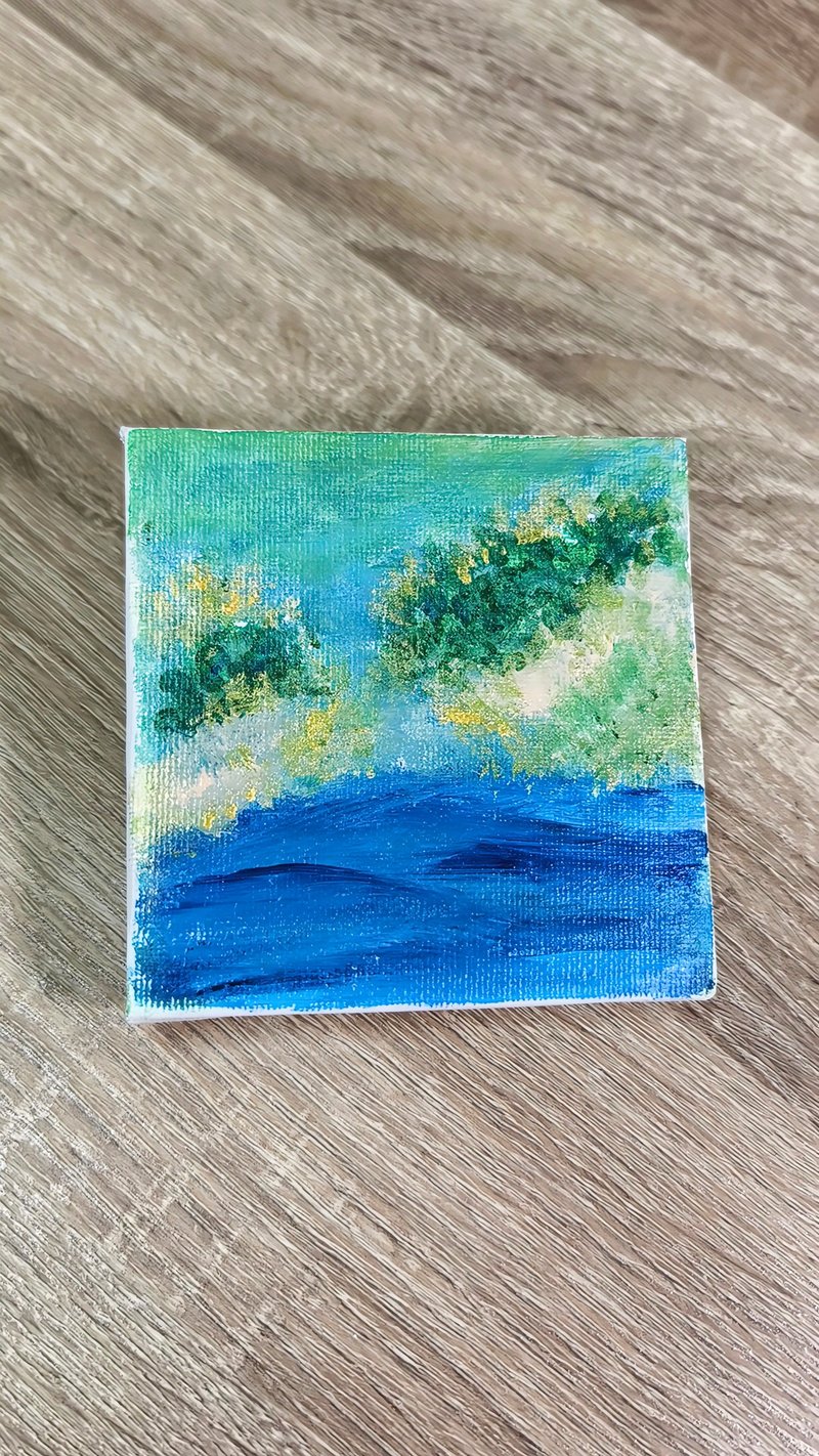 压克力水彩画/无框画/装饰画/小尺寸挂画 - 海报/装饰画/版画 - 棉．麻 