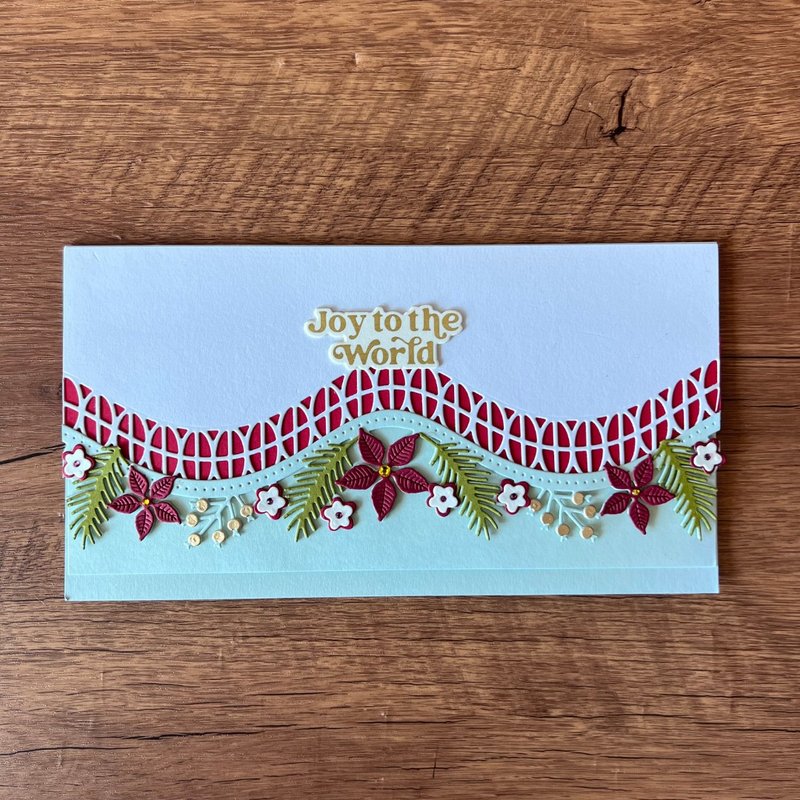 Joy to the World 圣诞花 圣诞卡 - 卡片/明信片 - 纸 红色