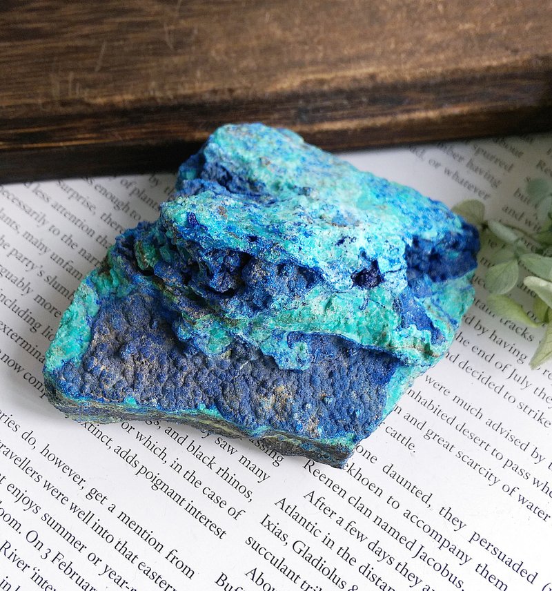 Azurite  安徽产地 蓝铜矿 硅孔雀石 共生矿 天然矿石 原矿 - 摆饰 - 其他材质 