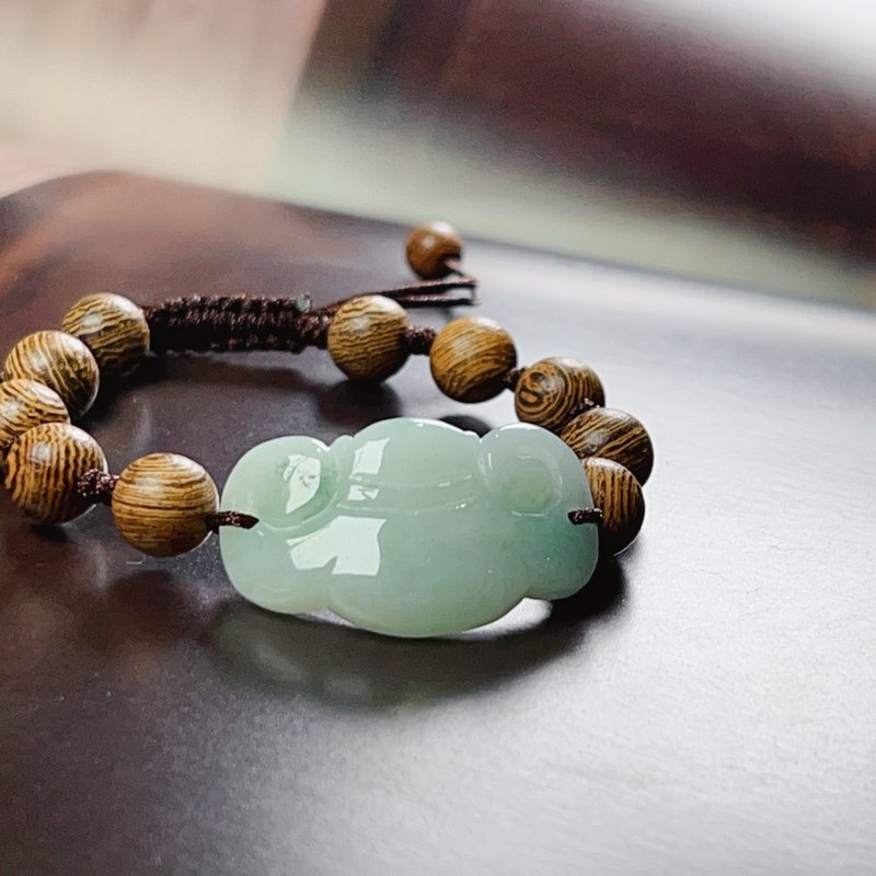 【愿·事事如意】飘花如意编织手链 | 天然缅甸A货翡翠 | 送礼 - 手链/手环 - 玉石 多色