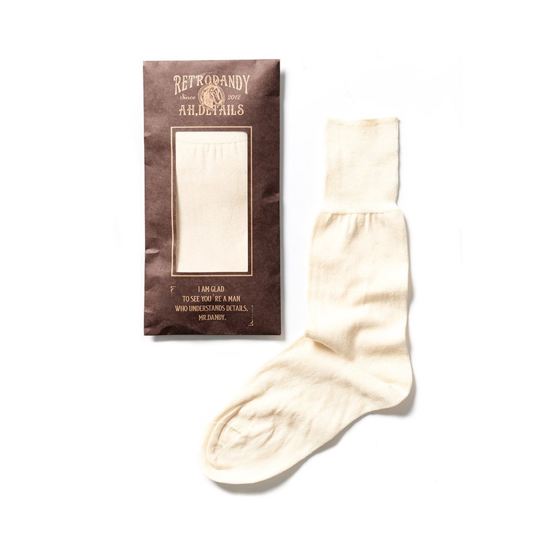 Military Socks (2 pac) - 米色 Beige - 袜子 - 棉 