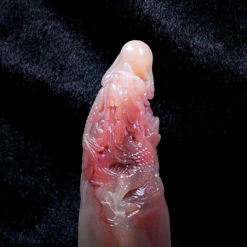 定制化手工印章-|龙印纽老挝石-1.9x1.9CM|送礼手工篆刻印章 - 印章/印台 - 玉石 