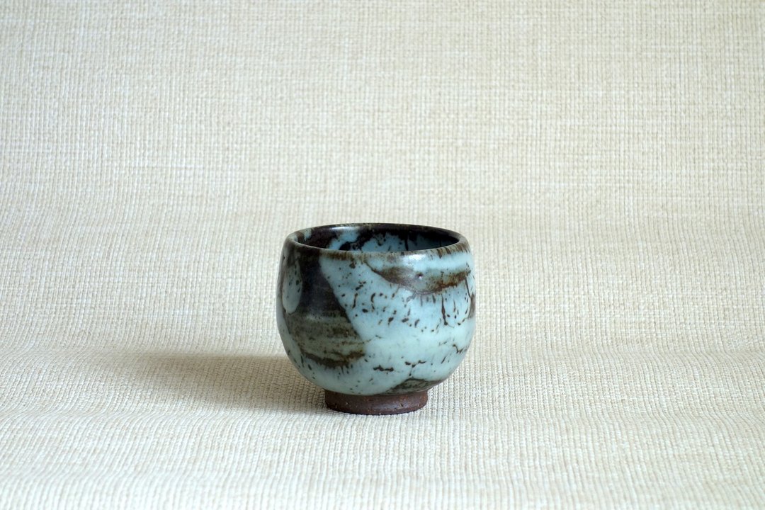 汤杯 流れ釉a - 茶具/茶杯 - 陶 灰色