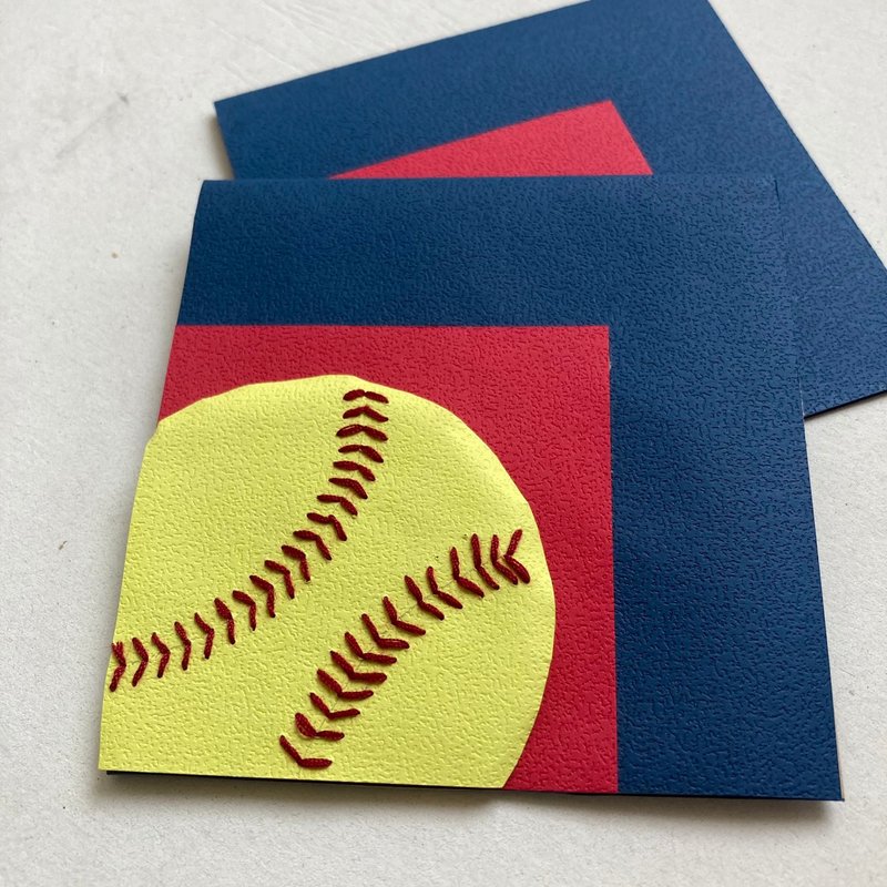 -现货- 运动sport系列-快速垒球/手工卡片/创意卡片/万用卡 - 卡片/明信片 - 纸 蓝色