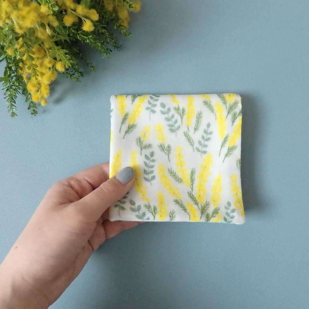 Mimosa gauze handkerchief - 手帕/方巾 - 棉 黄色