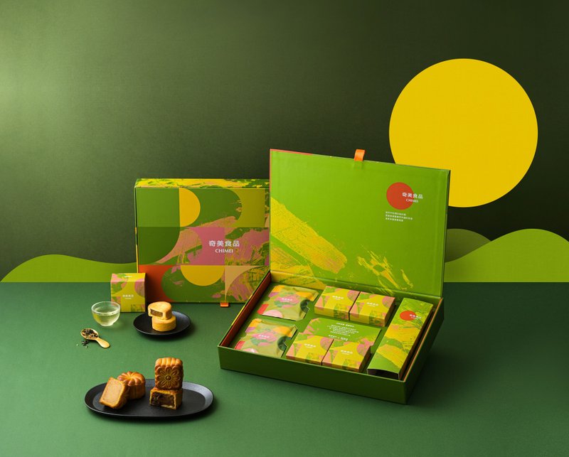 【奇美食品】醇月满盈典藏礼盒/附提袋(一箱6盒)(9/10起陆续出货) - 蛋糕/甜点 - 其他材质 绿色