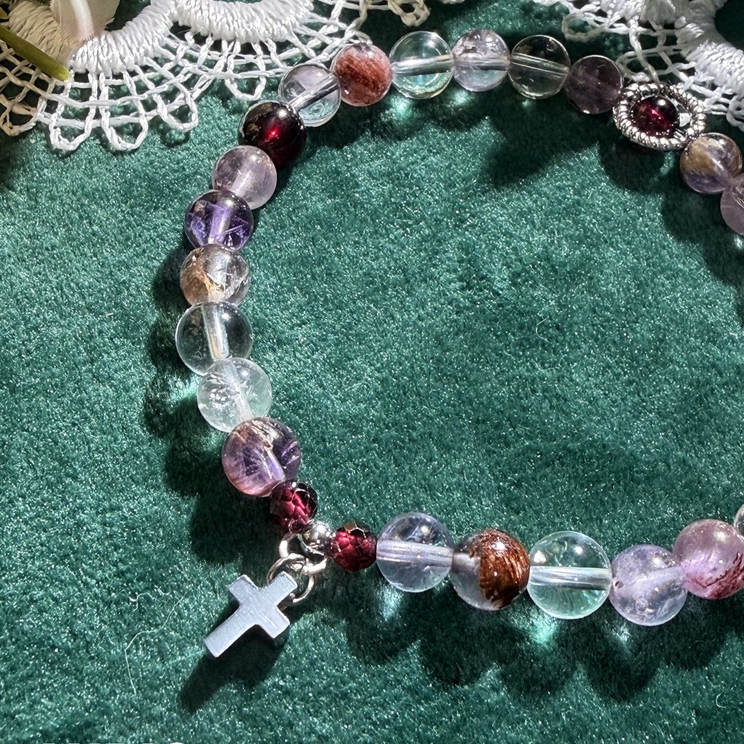 十字架 | 祈十字 Prayer Cross | 奥瑞藏图 - 项链 - 水晶 多色