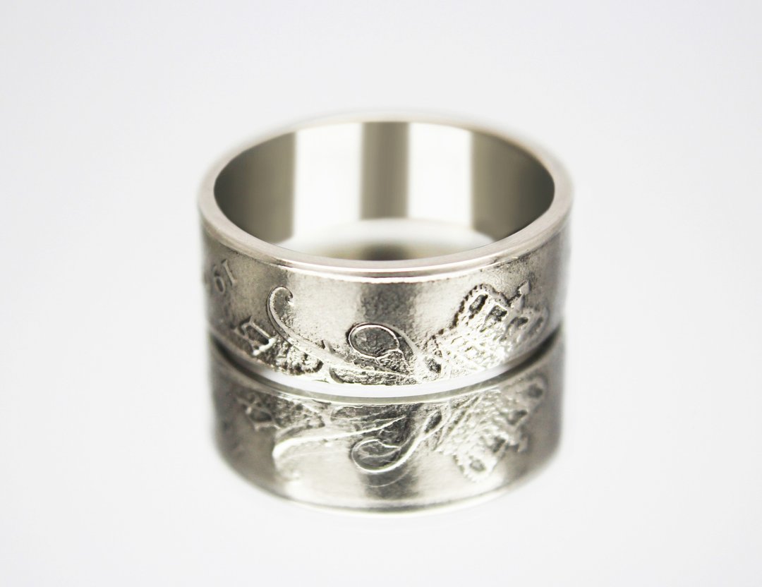 Denmark Coin Ring 25 ore 1967 coin rings for men coin rings for women - 戒指 - 其他金属 