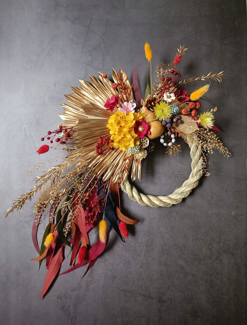 独家新品凤凰祥瑞永生花大型注连绳开幕志庆新居落成 - 干燥花/捧花 - 植物．花 多色